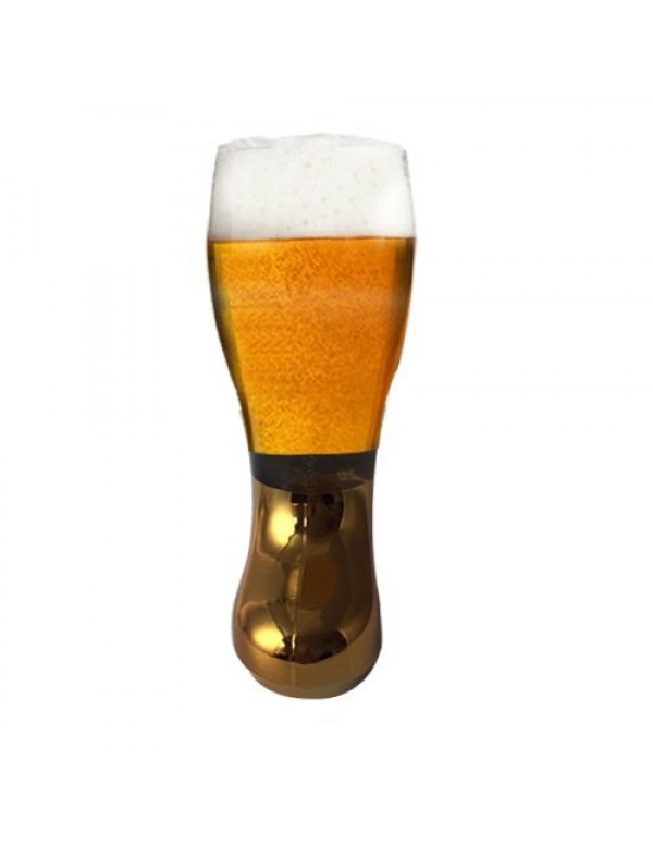Barraid Four Pack Beer Boot Glass Golden Eletcroplated Capacity 750 ML