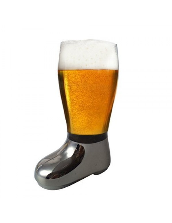 Barraid Four Pack Beer Boot Glass Silver Eletcroplated Capacity 750 ML
