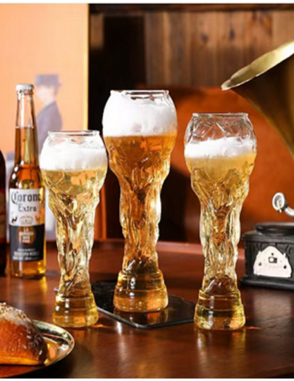 BARRAID World Cup Trophy Shaped Beer Glass, 450 ml Capacity, 1 Glass/Crystal Clear BARRAID World Cup Trophy Shaped Beer Glass, 450 ml Capacity, 1 Glass/Crystal Clear