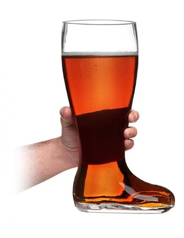 BARRAID Glass Beer Boot, 580 ml Capacity, Traditional Das Boot Style Drinking Glass