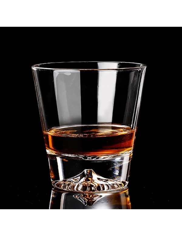 BARRAID Crystal Whiskey Glasses, (Set of 6) Rocks Glass Heavy Base 300 ML