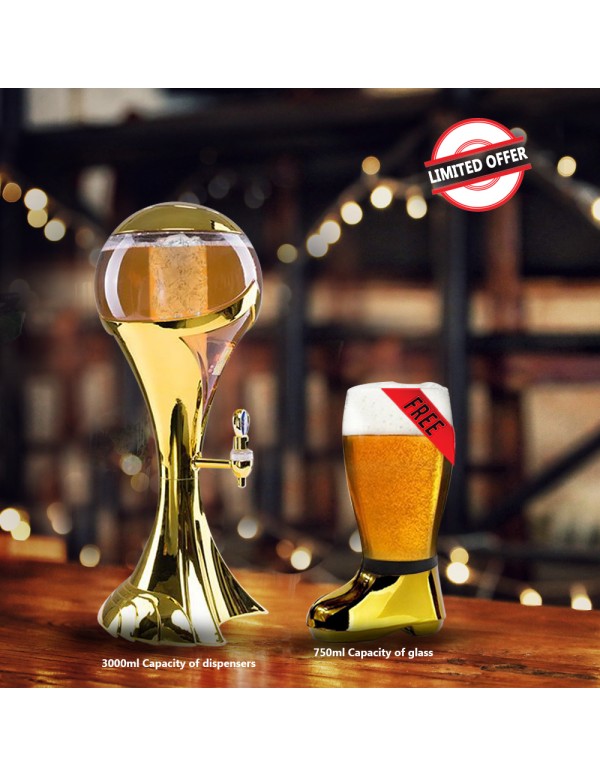 BARRAID Amazing Offer Silver World Cup Beer Tower/...